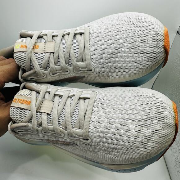 Brooks Glycerin 21 Shoes Coconut Aqua Autumn Sunset Running Womens Size 8 D Wide - Picture 4 of 6